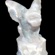 Aquatic Moss Agate hand-carved Felguard 54*100mm 322g