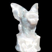 Aquatic Moss Agate hand-carved Felguard 54*100mm 322g