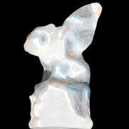 Aquatic Moss Agate hand-carved Felguard 54*100mm 322g