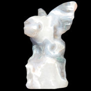 Aquatic Moss Agate hand-carved Felguard 54*100mm 322g