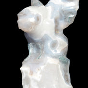 Aquatic Moss Agate hand-carved Felguard 54*100mm 322g