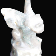 Aquatic Moss Agate hand-carved Felguard 54*100mm 322g