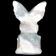 Aquatic Moss Agate hand-carved Felguard 54*100mm 322g