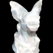 Aquatic Moss Agate hand-carved Felguard 54*100mm 322g