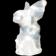 Aquatic Moss Agate hand-carved Felguard 54*100mm 322g