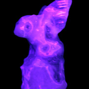 Aquatic Moss Agate hand-carved Felguard 54*100mm 322g