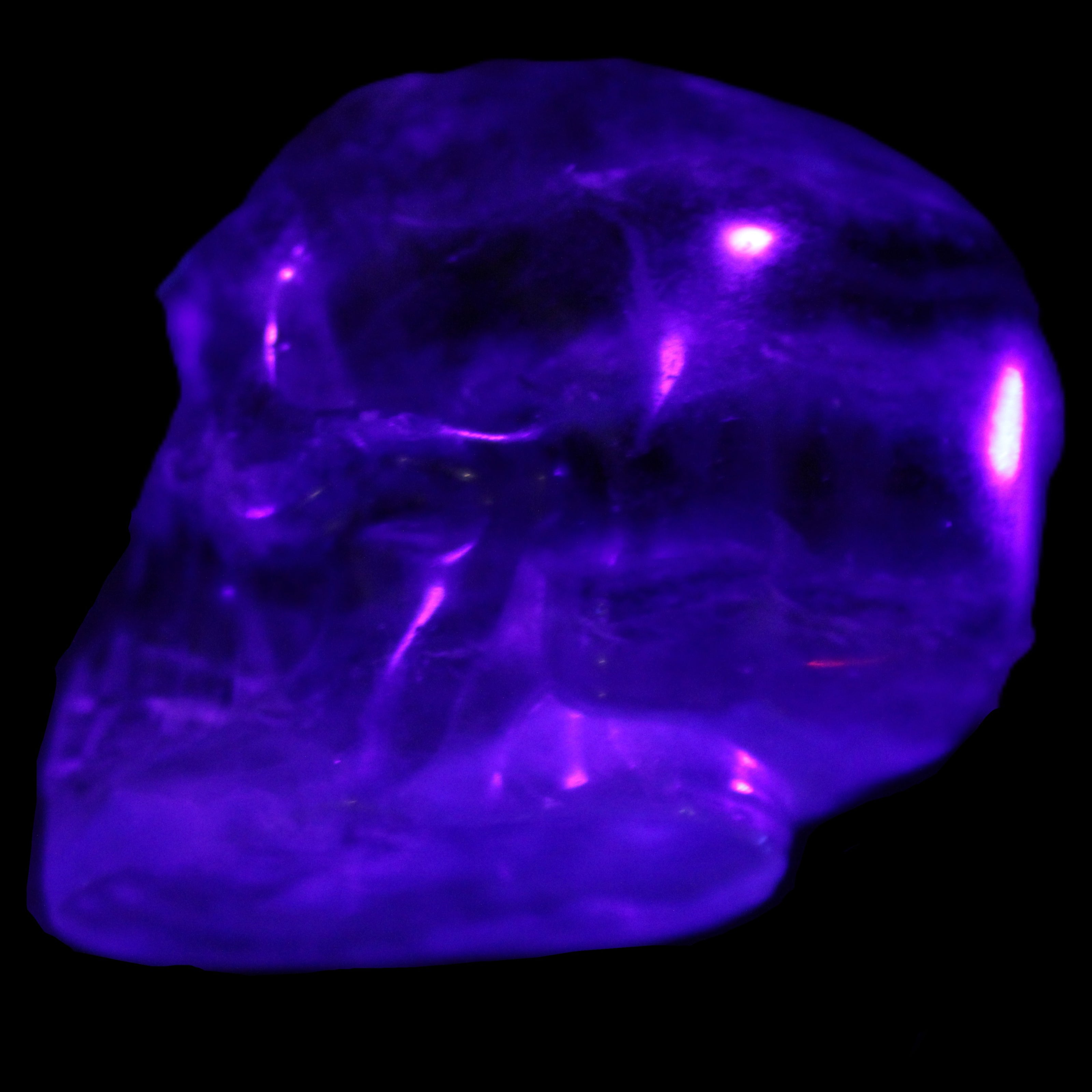 Purple Fluorite skull 50*34*49mm 108g