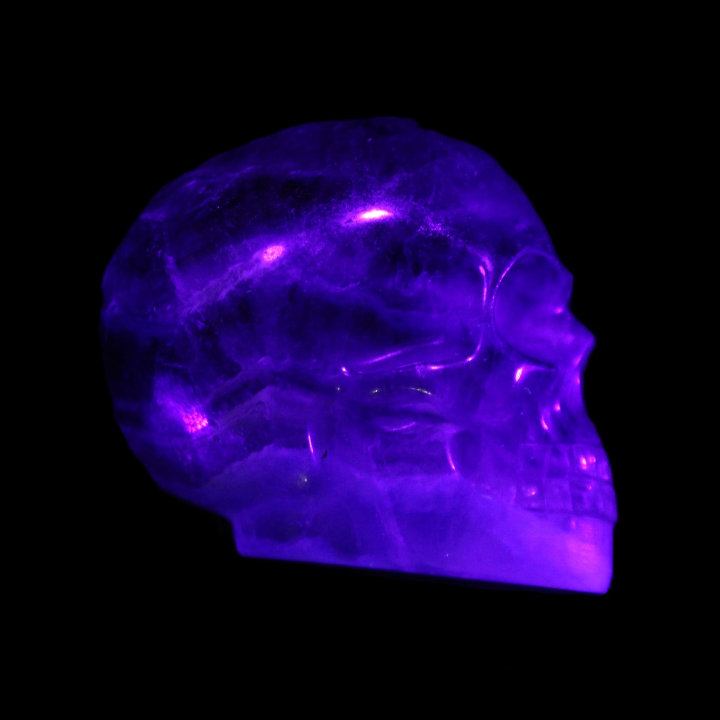 Purple Fluorite skull 50*34*49mm 108g
