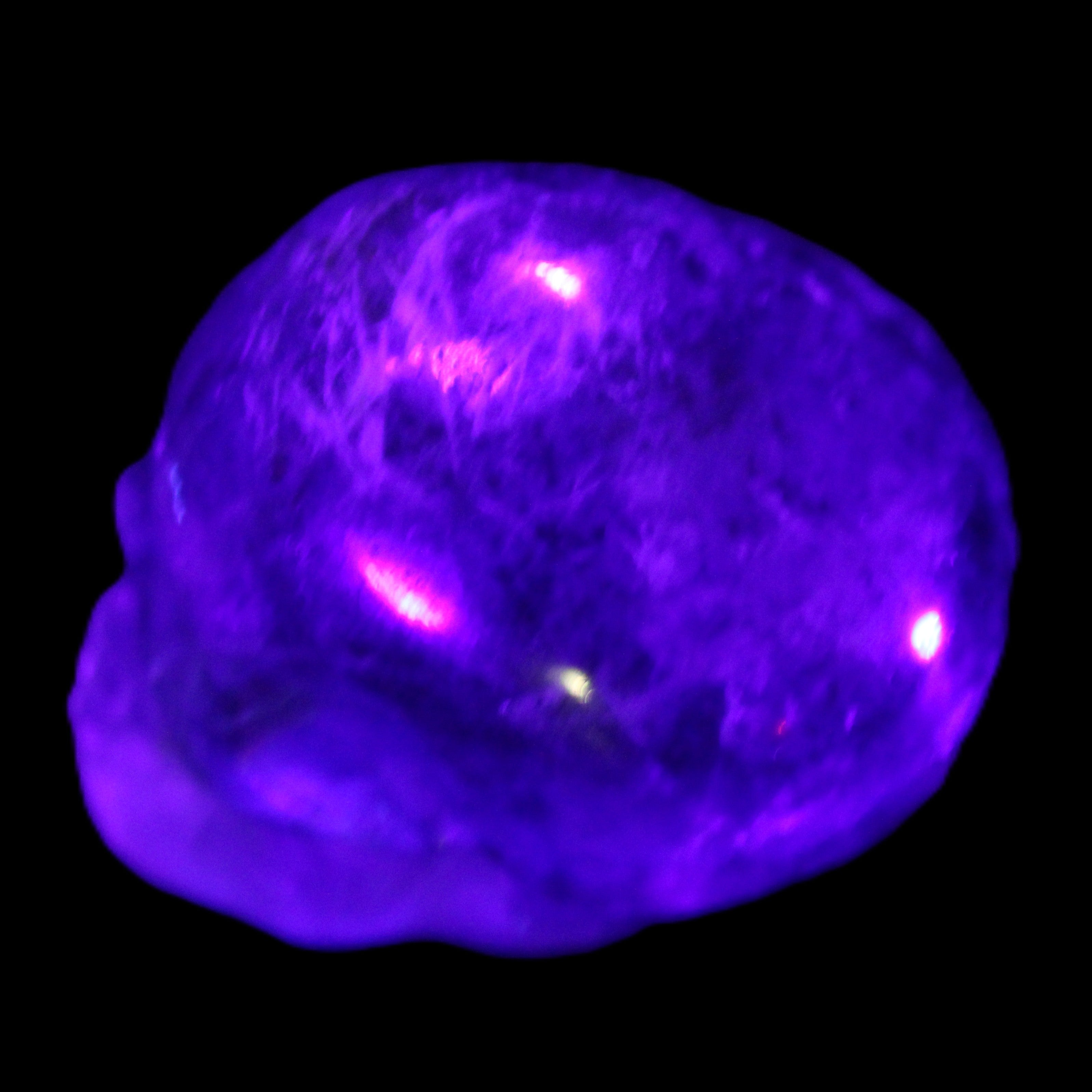 Purple Fluorite skull 50*34*49mm 108g