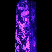 Ocean Moss Agate obelisk 35*147mm 413g in UV light - Rocks and Things Store