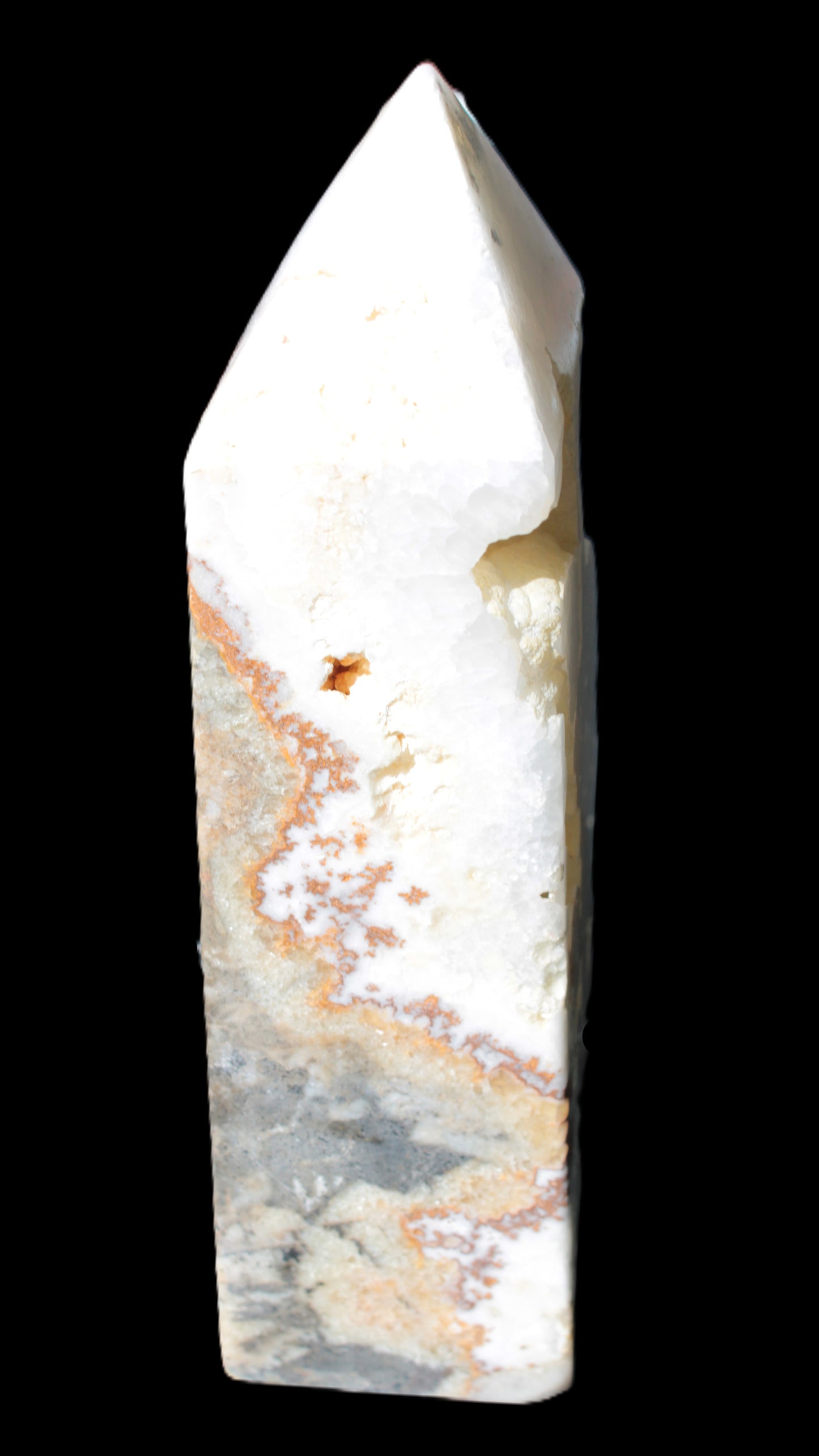 Large White Natural Calcite Obelisk 65*75*245mm 1769g