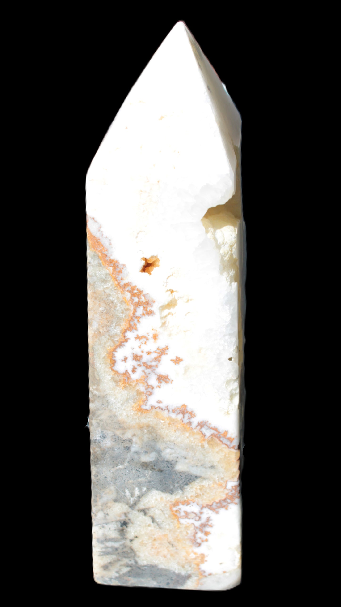 Large White Natural Calcite Obelisk 65*75*245mm 1769g