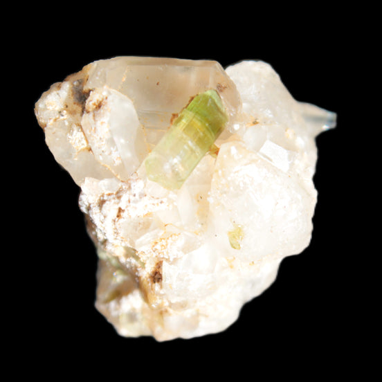 Bi-Colour Green Tourmaline crystal in matrix specimen 73ct 19g in sunlight - Rocks and Things Store