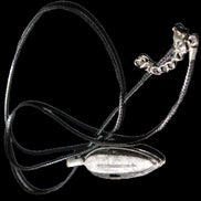 Orthoceras silver-plated oval pendant 45*15*10mm 13.6g in sunshine