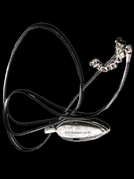 Orthoceras silver-plated oval pendant 45*15*10mm 13.6g in sunshine
