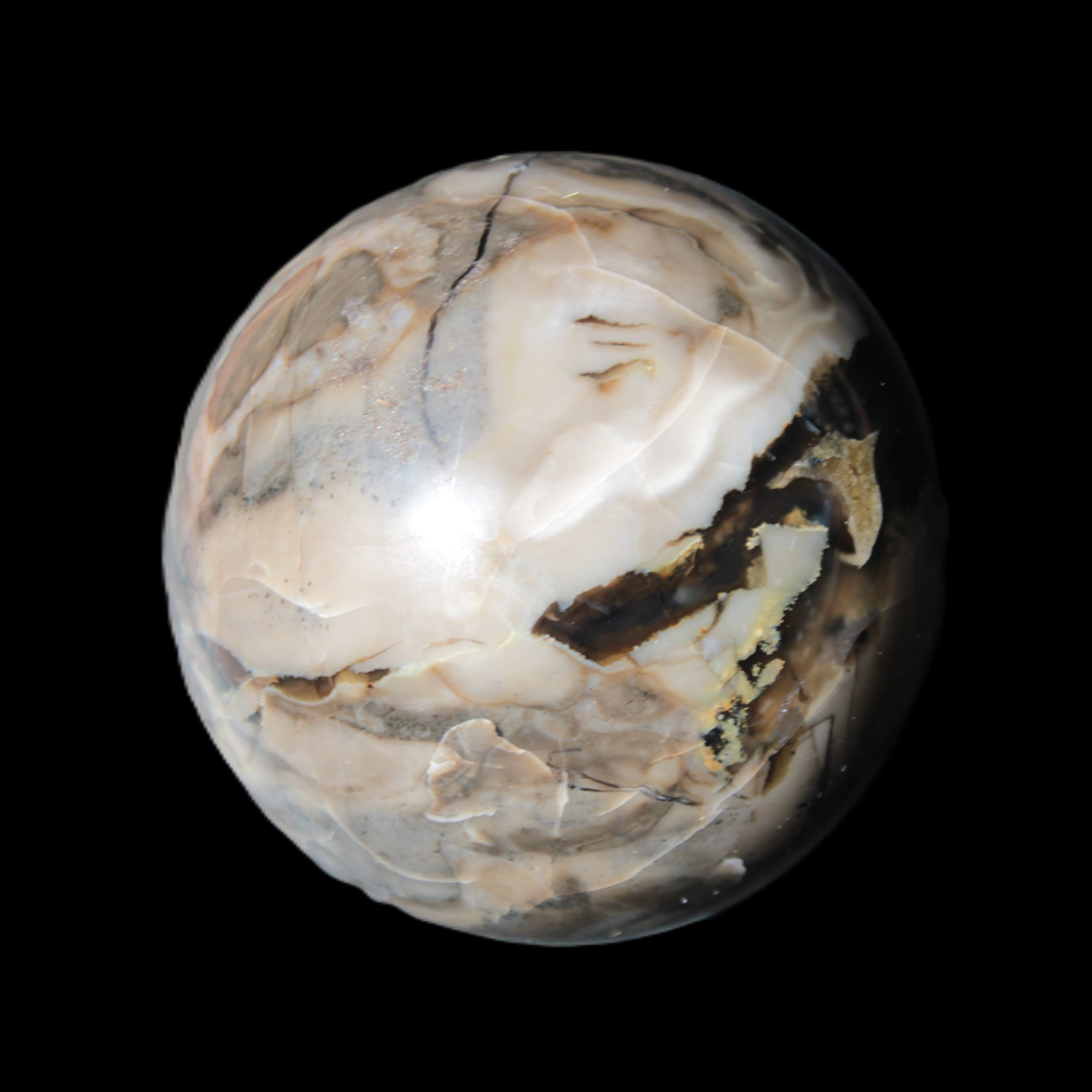 Volcano Agate sphere 56mm 248g