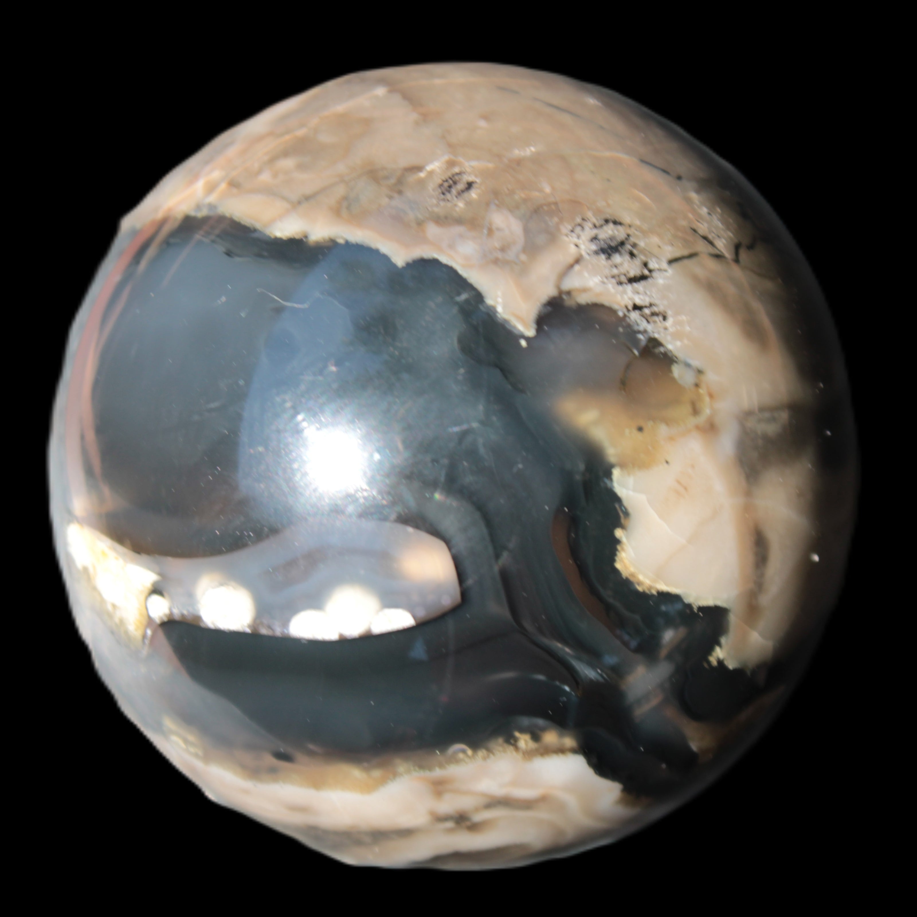 Volcano Agate sphere 56mm 248g