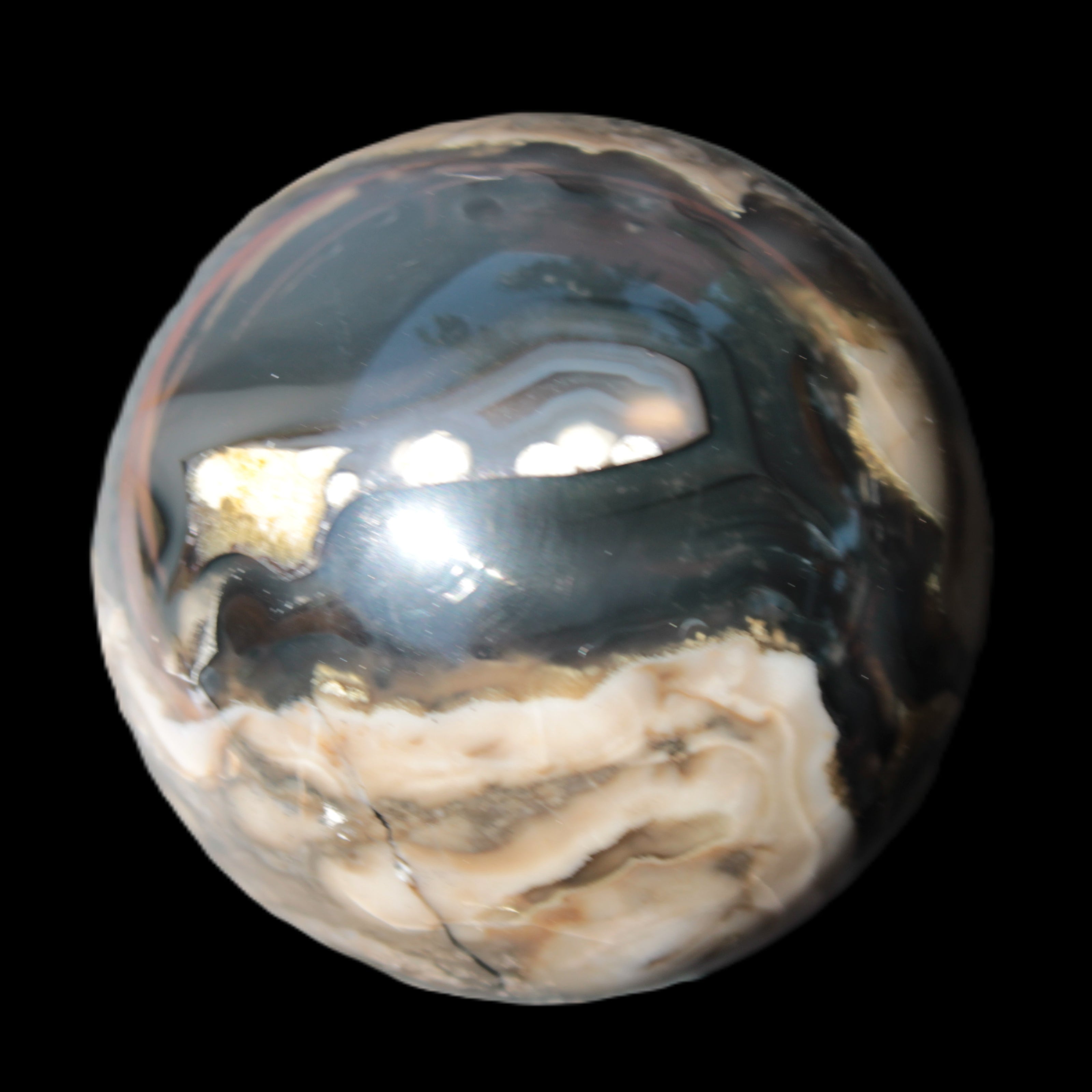 Volcano Agate sphere 56mm 248g