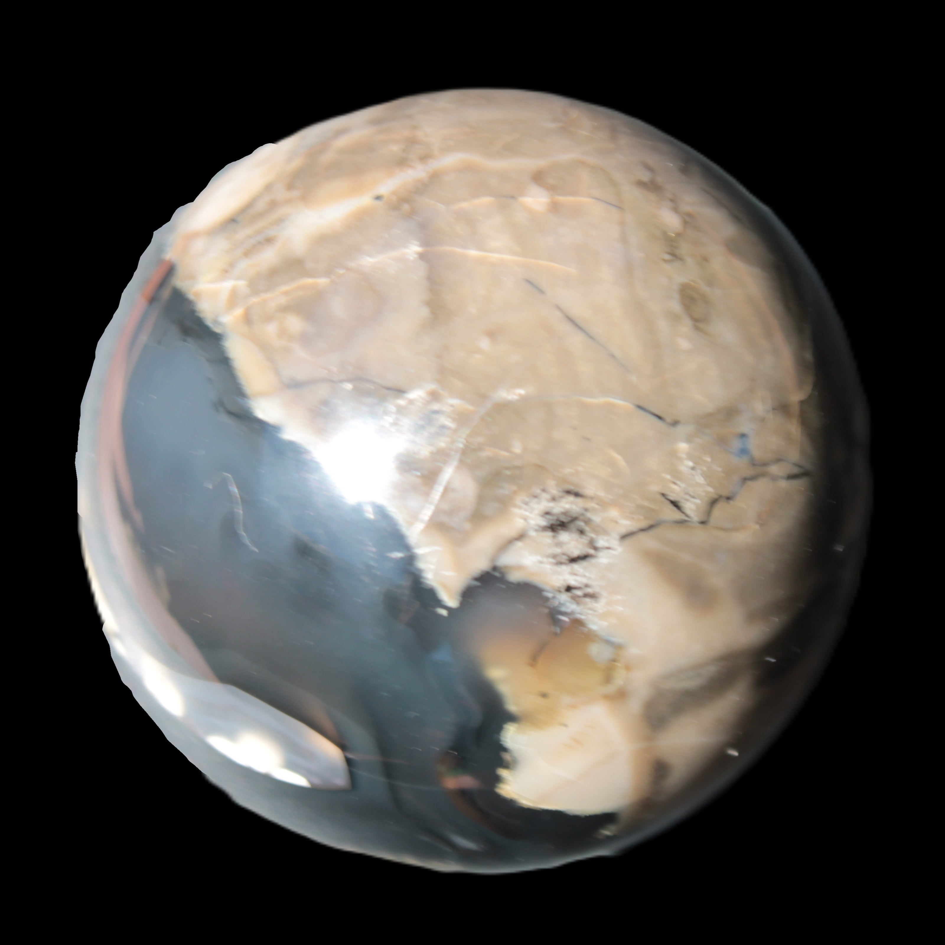 Volcano Agate sphere 56mm 248g