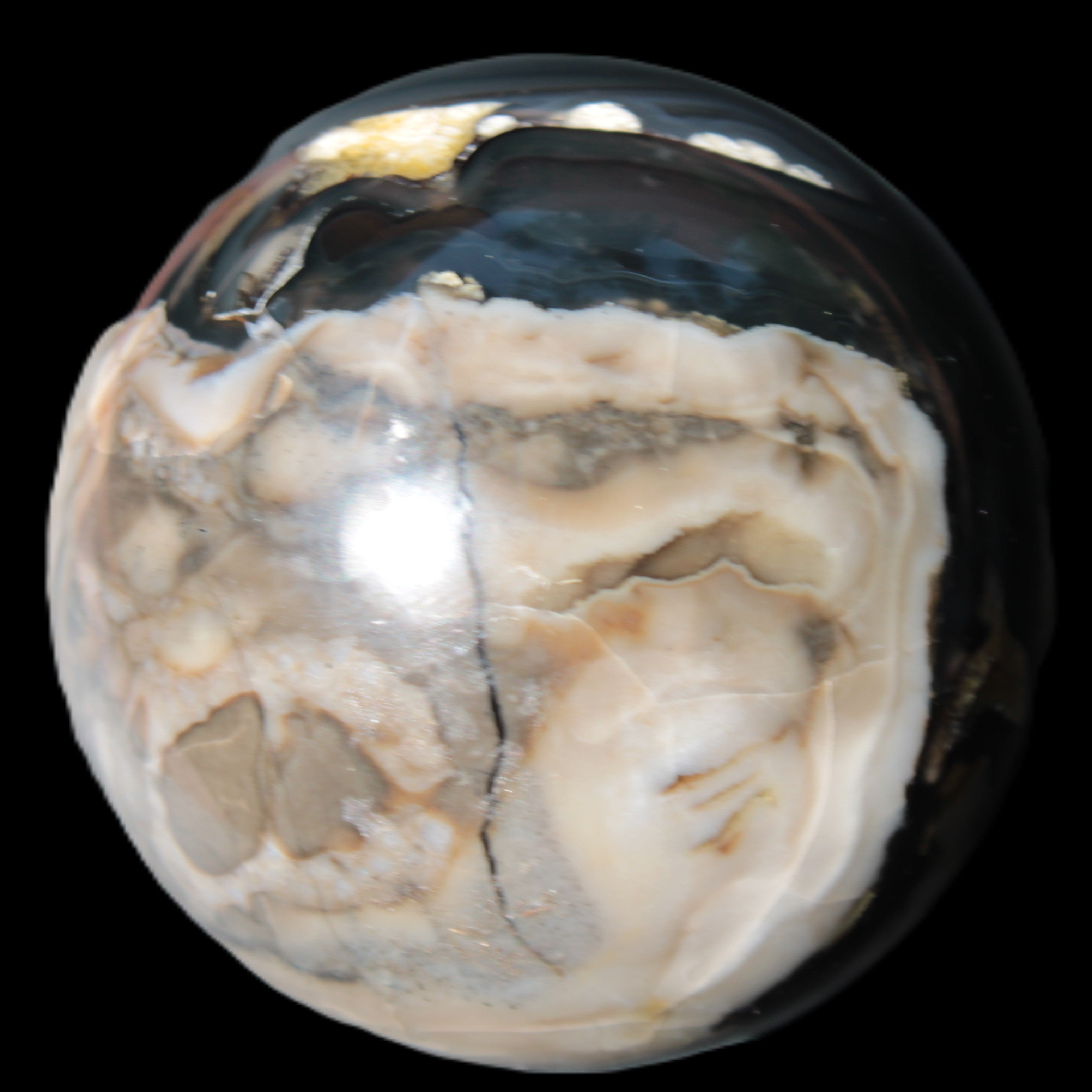 Volcano Agate sphere 56mm 248g