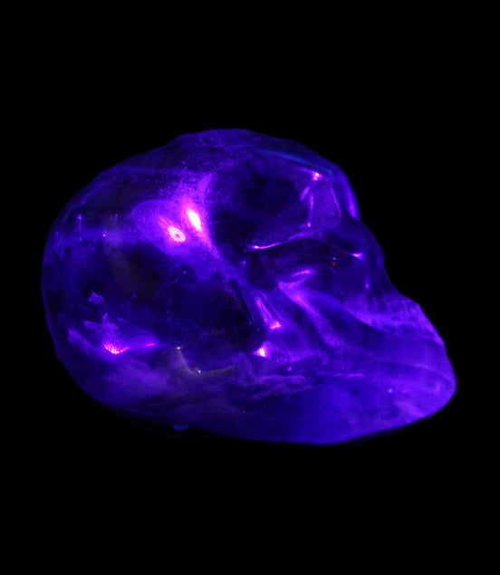 Purple with Green Fluorite skull 48*32*36mm 108g