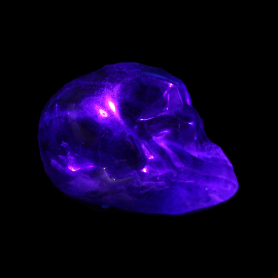 Purple with Green Fluorite skull 48*32*36mm 108g