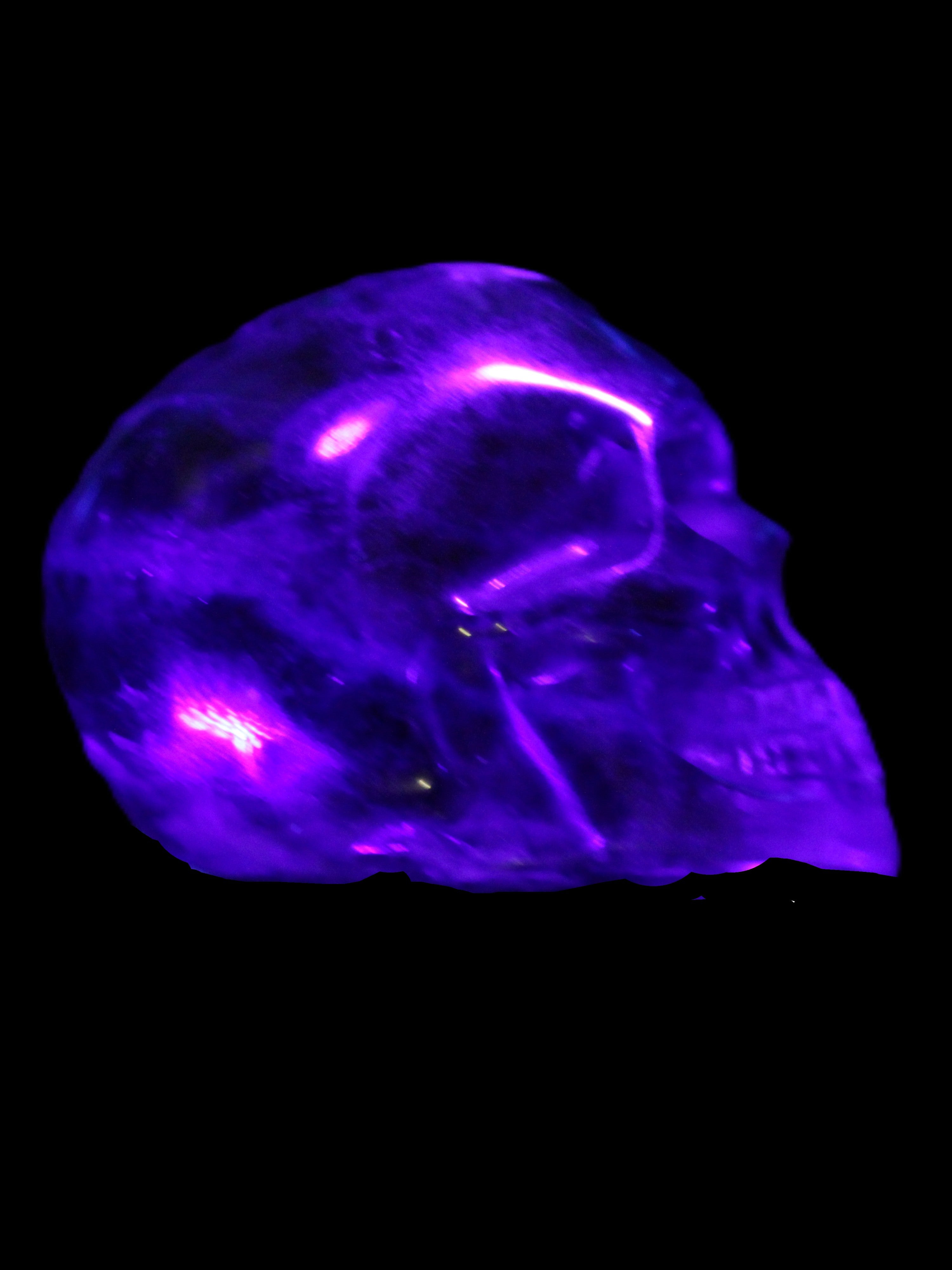 Purple with Green Fluorite skull 48*32*36mm 108g