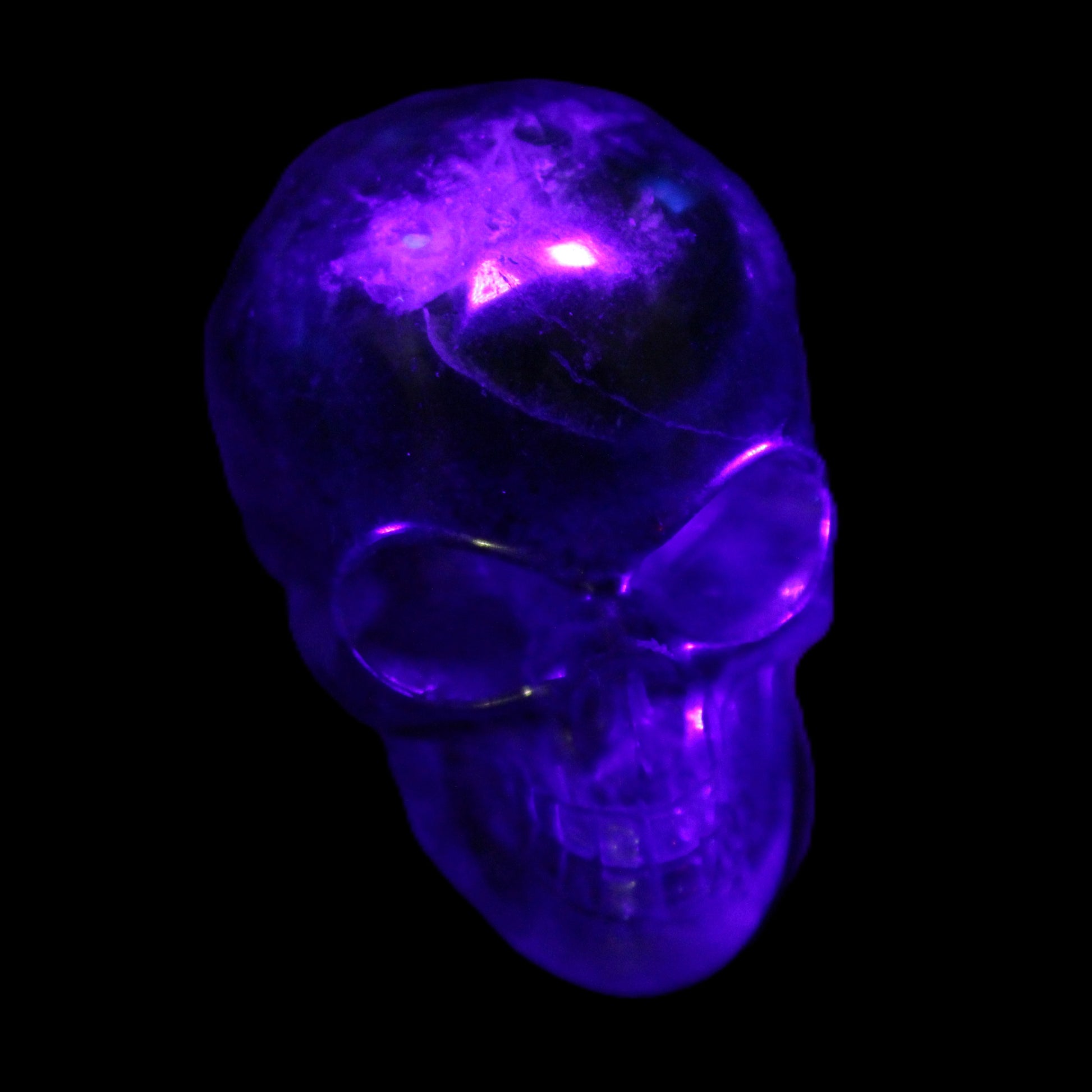 Purple with Green Fluorite skull 48*32*36mm 108g