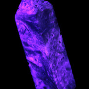 Sphalerite geode 24*89mm wand 94g in UV light - Rocks and Things Store