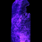 Sphalerite geode 24*89mm wand 94g in UV light - Rocks and Things Store