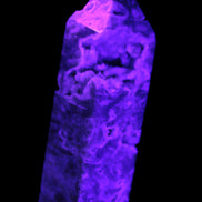 Sphalerite geode 24*89mm wand 94g in UV light - Rocks and Things Store