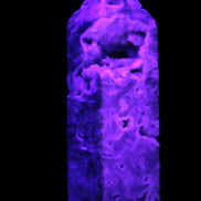 Sphalerite geode 24*89mm wand 94g in UV light - Rocks and Things Store