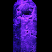 Sphalerite geode 24*89mm wand 94g in UV light - Rocks and Things Store