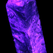 Sphalerite geode 24*89mm wand 94g in UV light - Rocks and Things Store