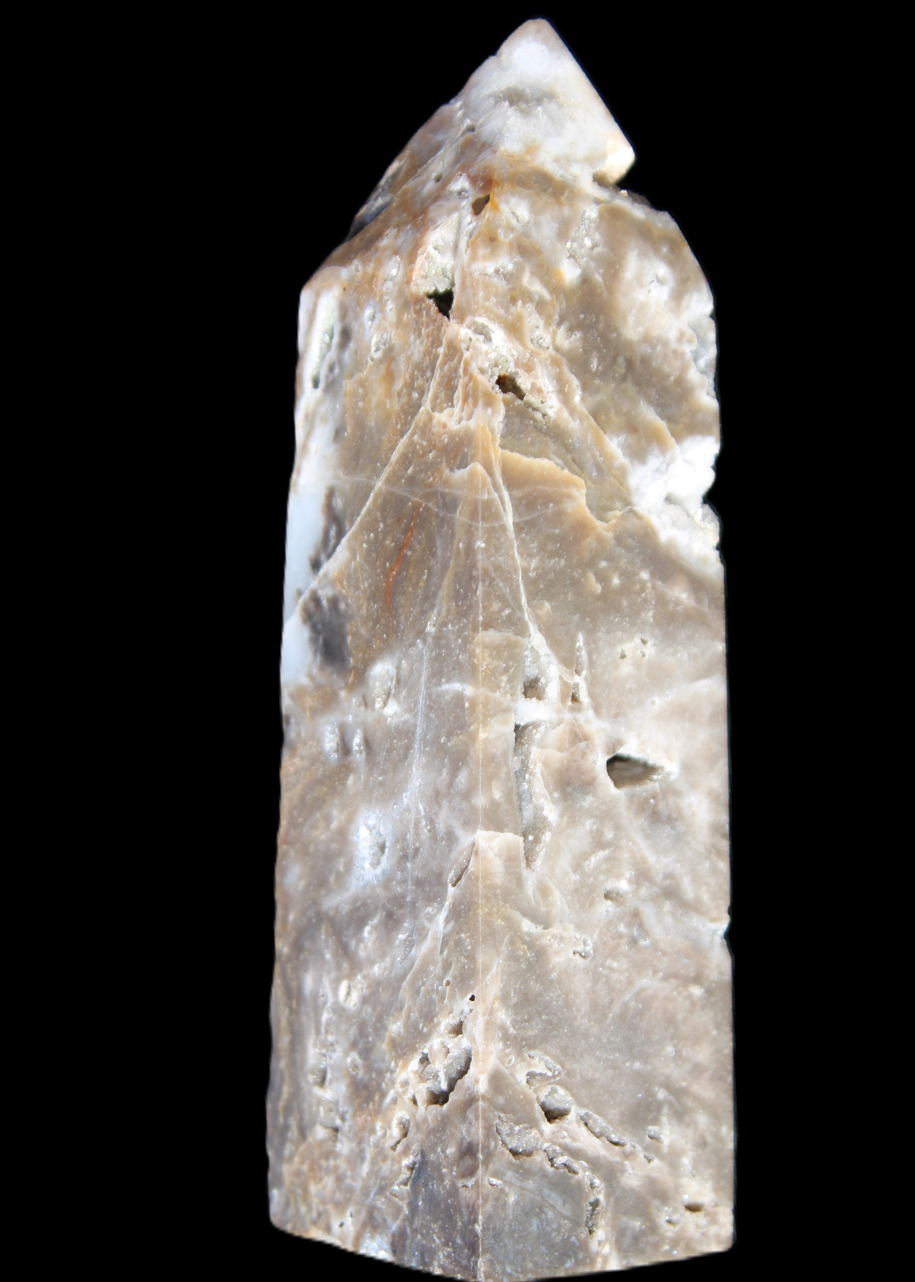 Sphalerite geode 24*89mm wand 94g in sunlight - Rocks and Things Store