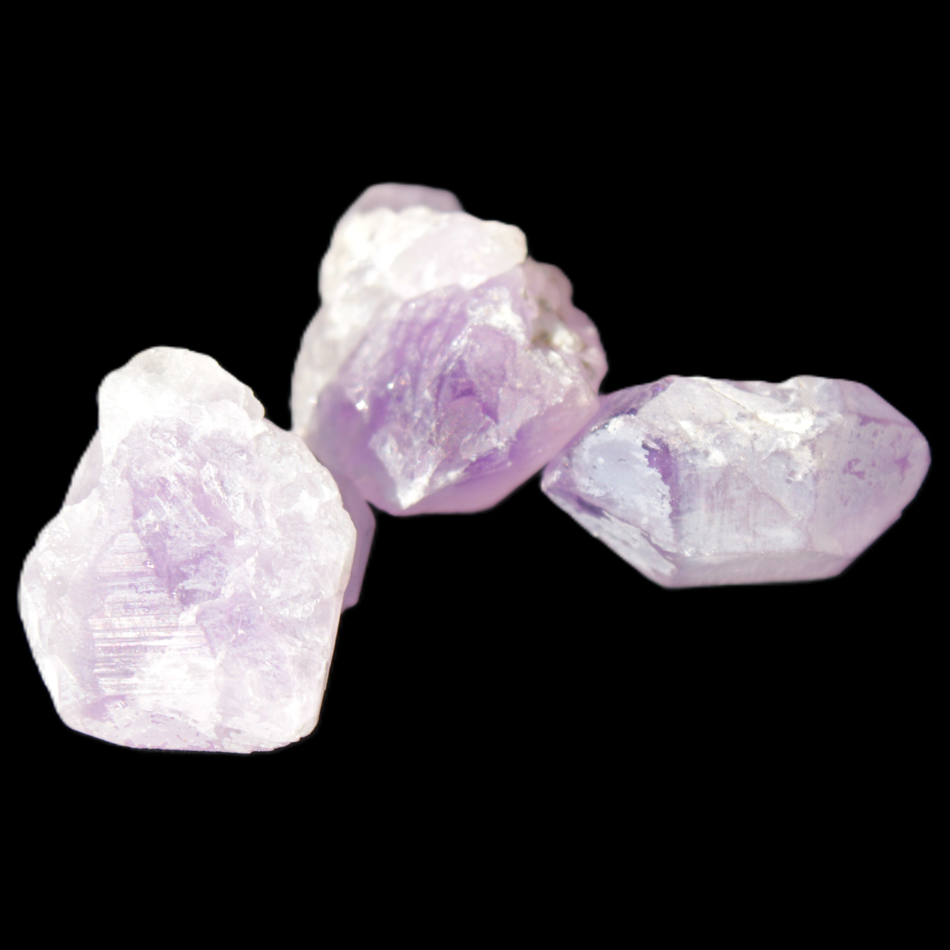 Natural Elestial Amethyst 2/3 crystals 12-14g in bright sunlight
