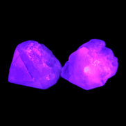 Natural Elestial Amethyst 2/3 crystals 12-14g in UV light