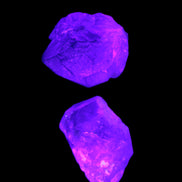 Natural Elestial Amethyst 2/3 crystals 12-14g in UV light