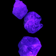 Natural Elestial Amethyst 2/3 crystals 12-14g in UV light
