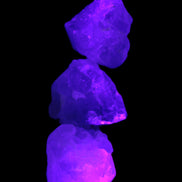 Natural Elestial Amethyst 2/3 crystals 12-14g in UV light