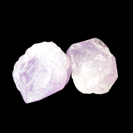 Natural Elestial Amethyst 2/3 crystals 12-14g in bright sunlight