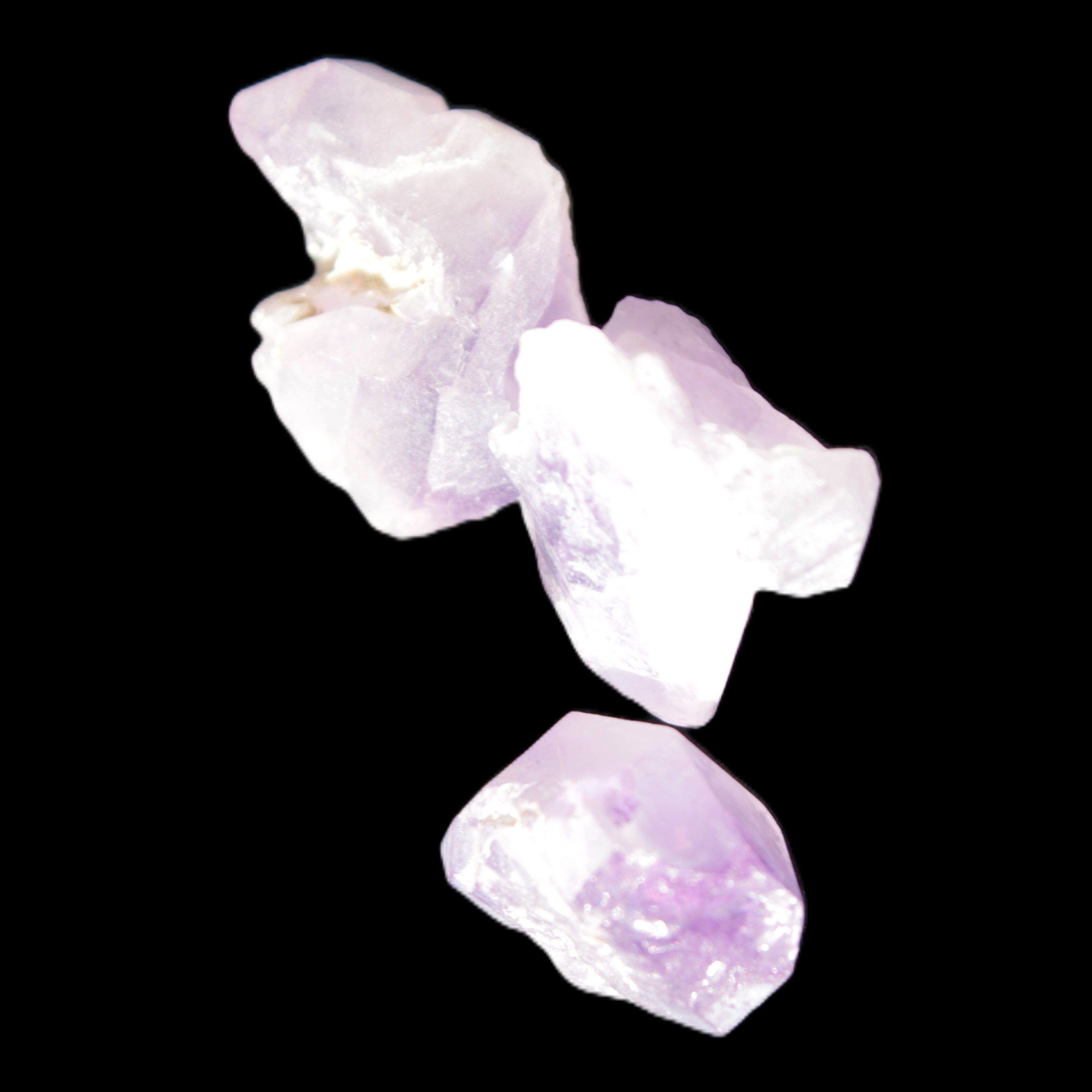 Natural Elestial Amethyst 2/3 crystals 12-14g in bright sunlight