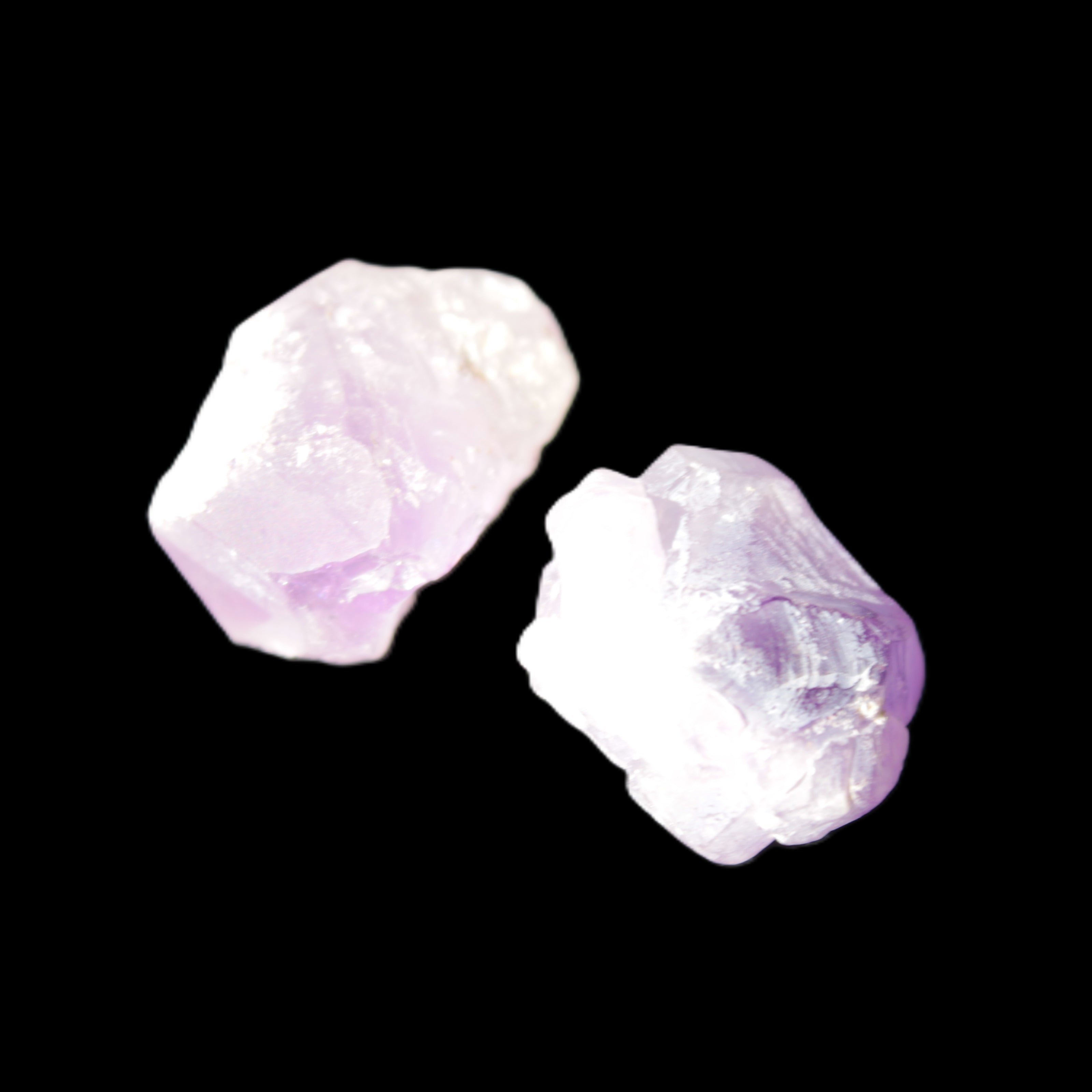 Natural Elestial Amethyst 2/3 crystals 12-14g in bright sunlight