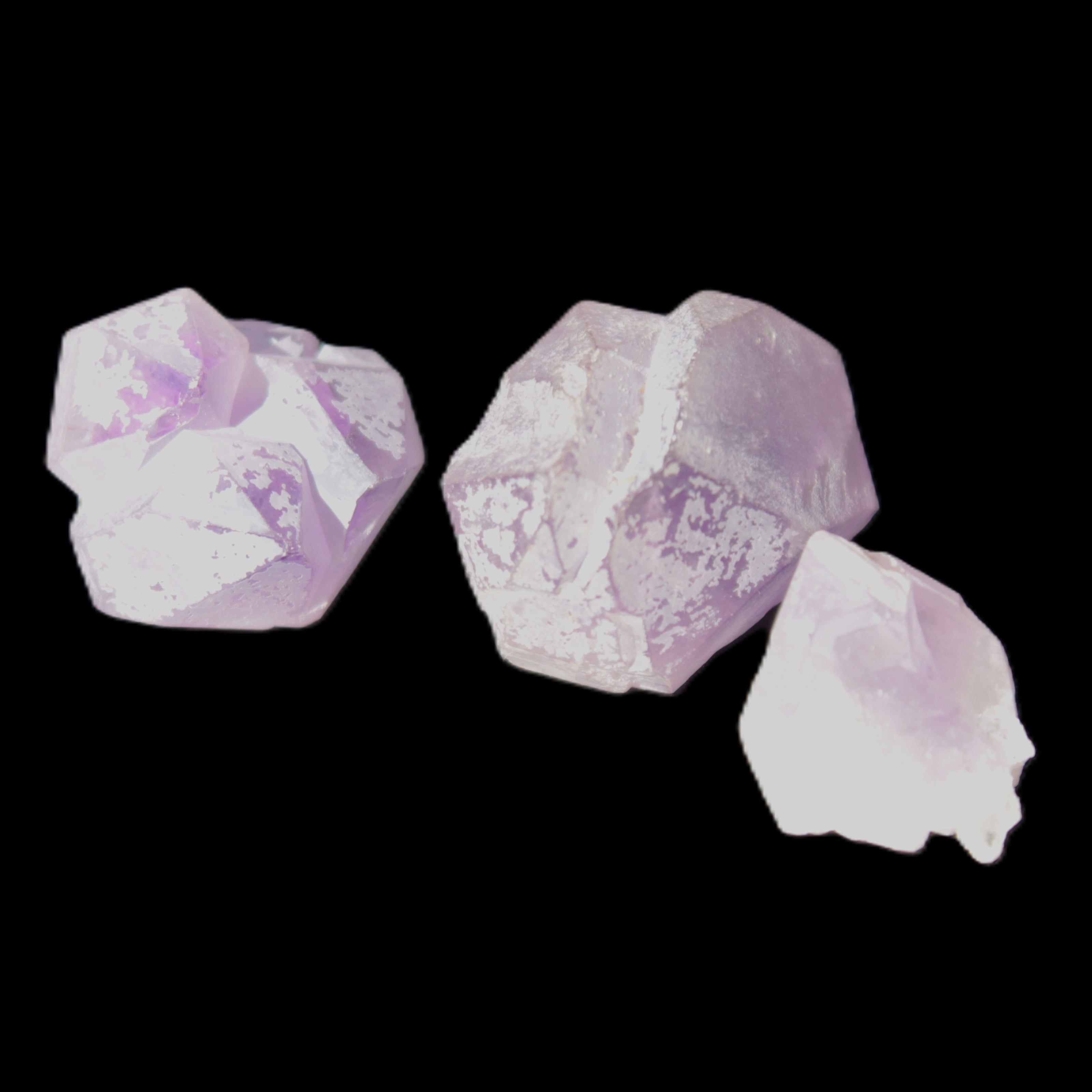 Natural Elestial Amethyst 2/3 crystals 12-14g in bright sunlight