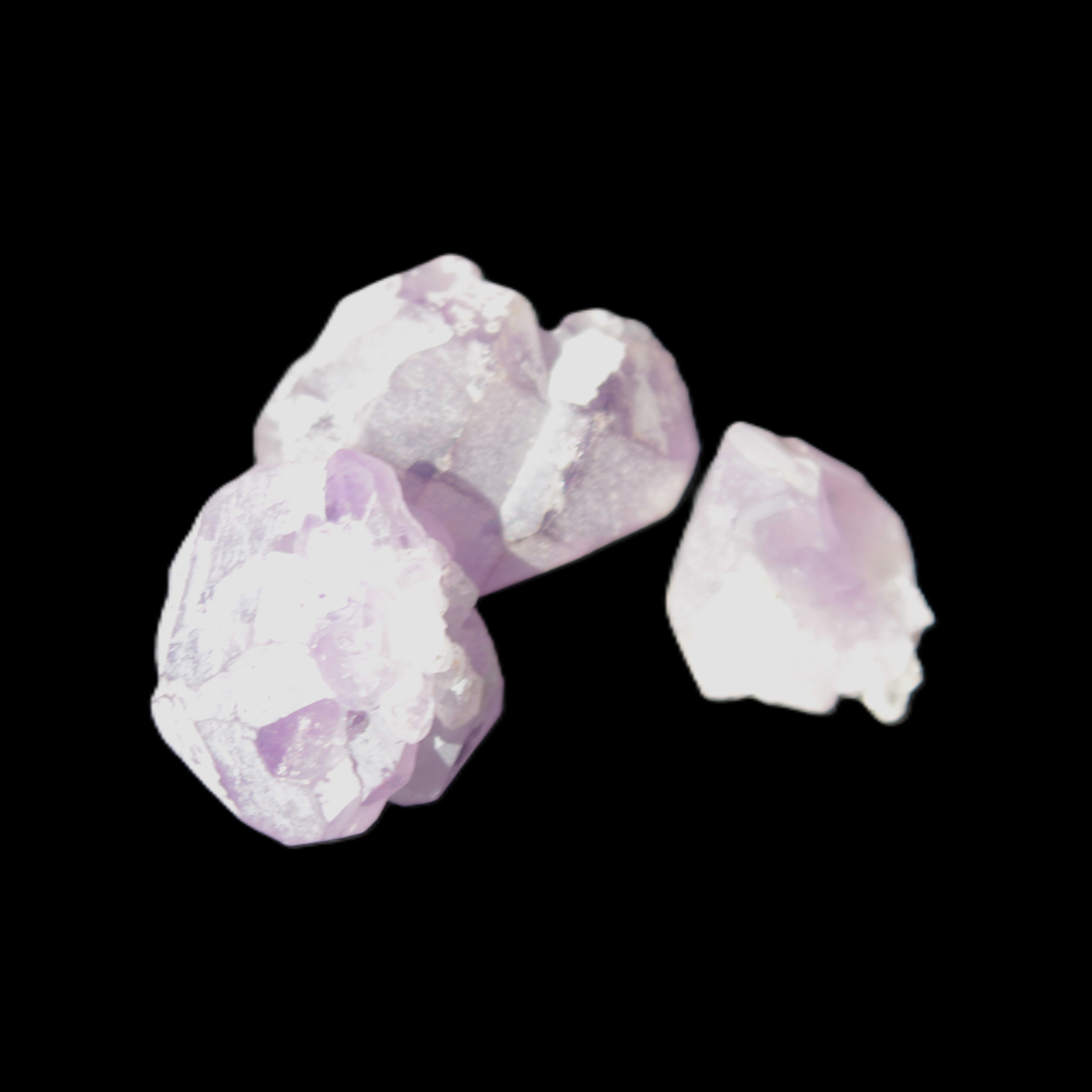 Natural Elestial Amethyst 2/3 crystals 12-14g in bright sunlight