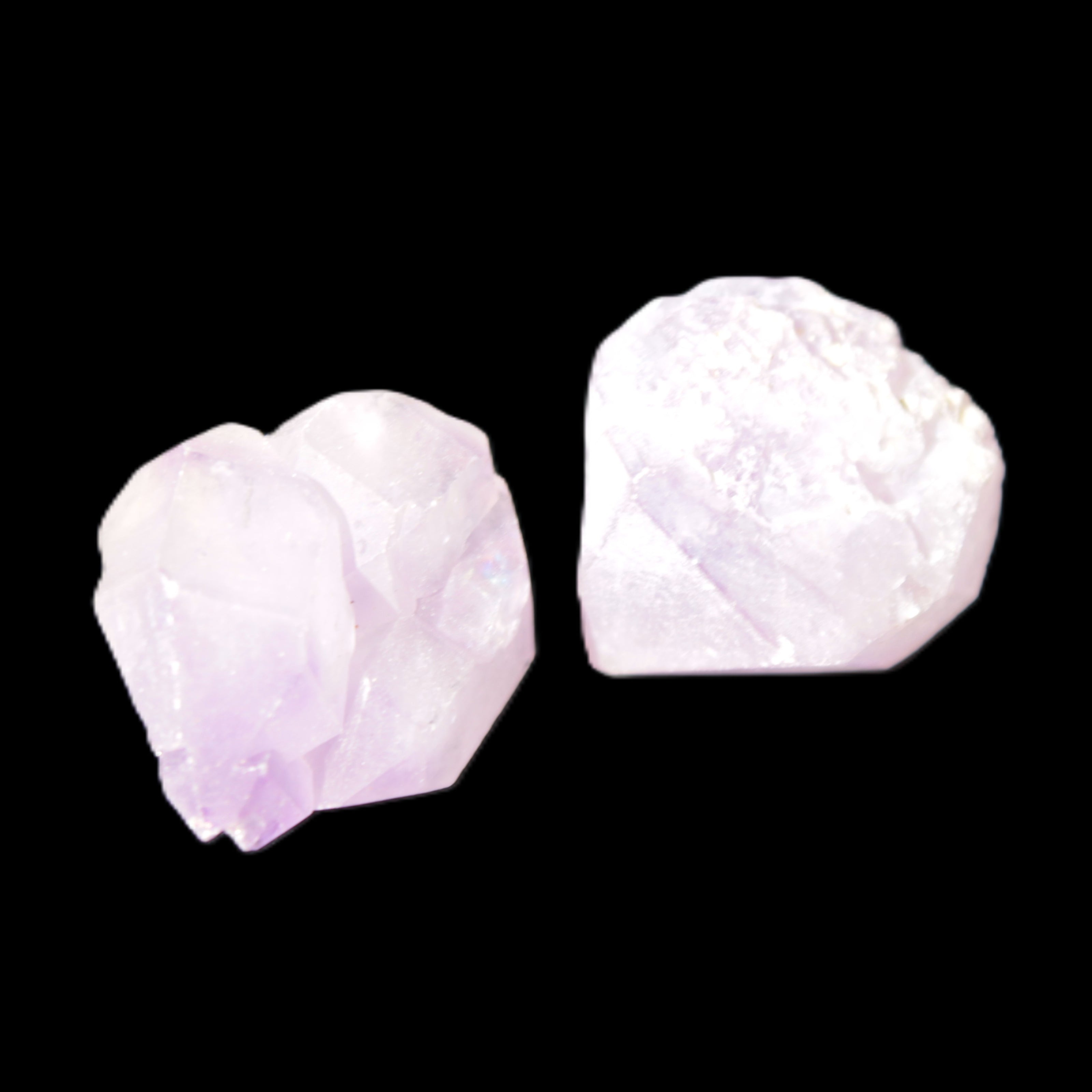 Natural Elestial Amethyst 2/3 crystals 12-14g in bright sunlight