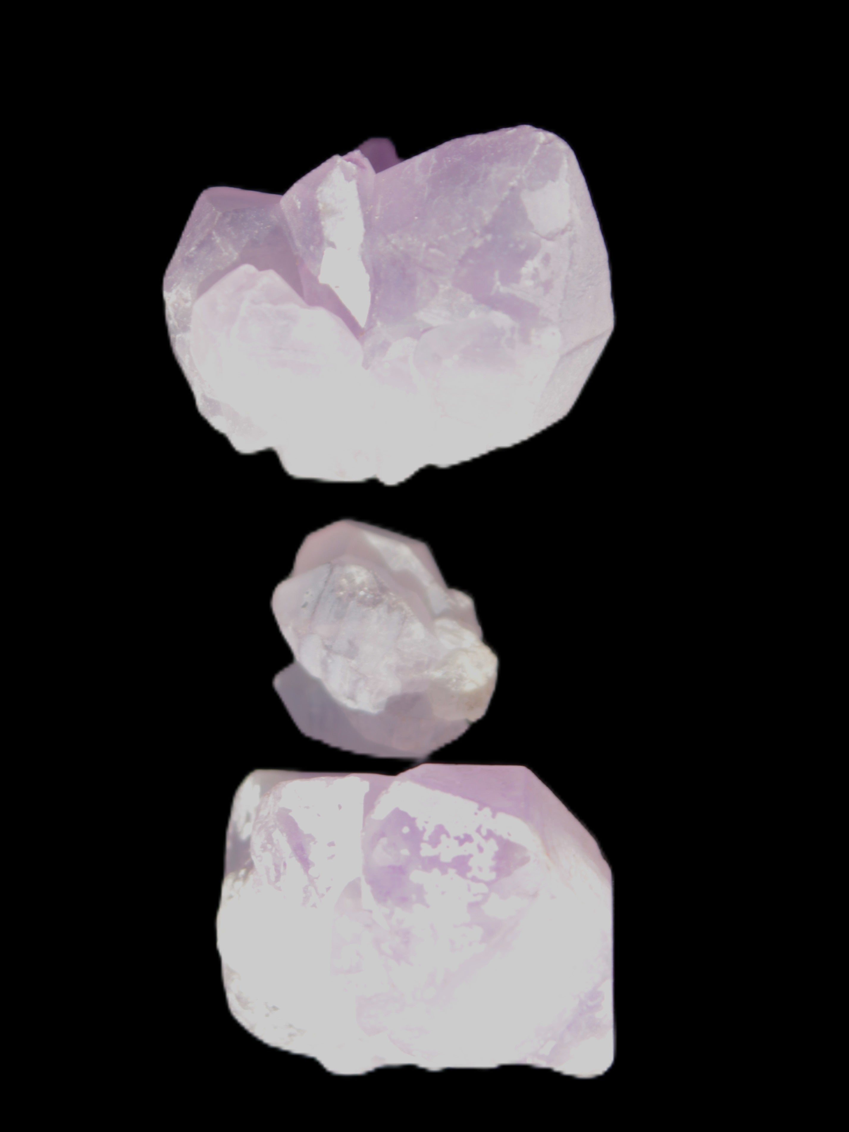Natural Elestial Amethyst 2/3 crystals 12-14g in bright sunlight