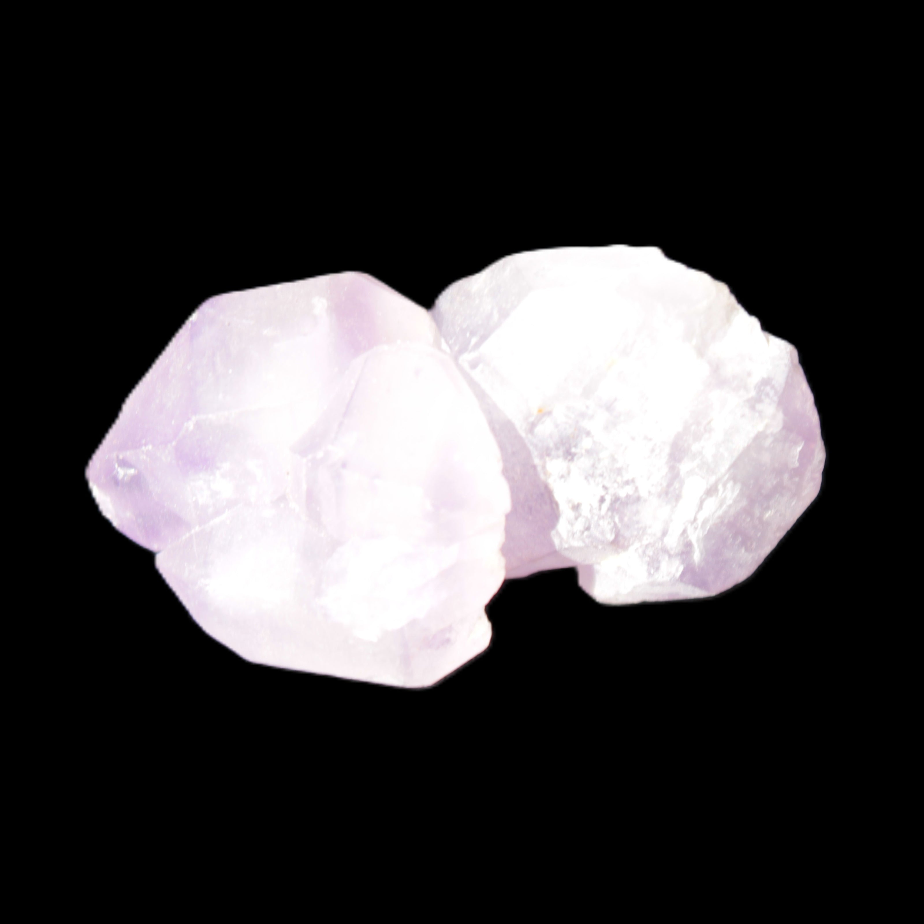 Natural Elestial Amethyst 2/3 crystals 12-14g in bright sunlight