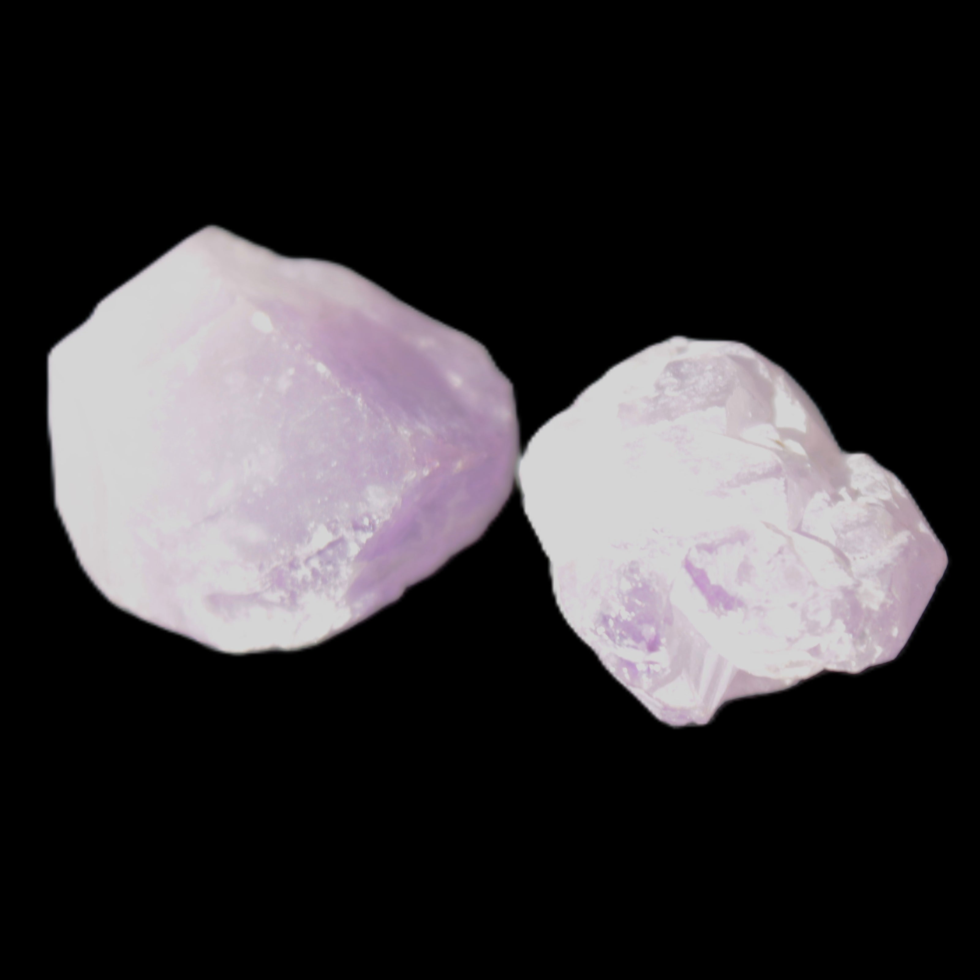 Natural Elestial Amethyst 2/3 crystals 12-14g in bright sunlight