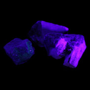 Chrysocolla Shattuckite Malachite 3 natural stones 10g in UV light - Rocks and Things Store